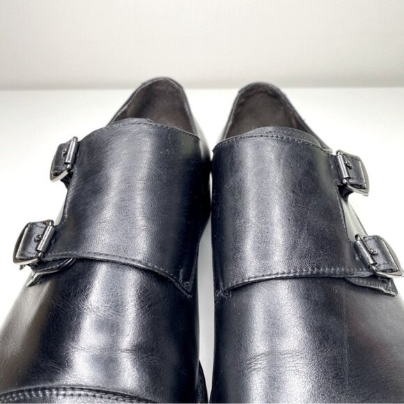 Vince Camuto Double Monk Strap Shoes Mens Sz 11 Gabriel Black Leather main image 11